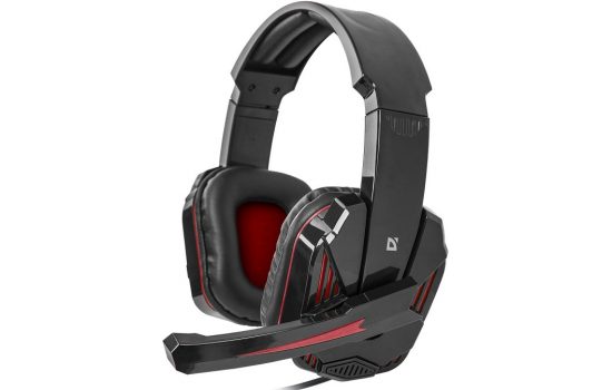 Наушники игровые Defender Warhead G-260 black-red, кабель 1,8 м