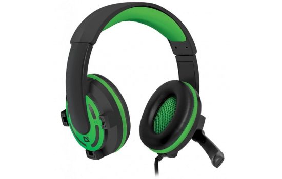 Наушники игровые Defender Warhead G-300 black-green, кабель 1,8 м