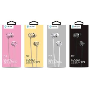 Наушники Celebrat D7 кнопка ответа Black, White, Gold, Pink