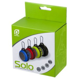 Портативная колонка Perfeo SOLO Bluetooth FM, MP3 microSD, AUX, мощность 5Вт, 600mAh Black, Red, Blue