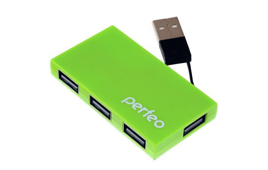 USB-хаб Perfeo USB-HUB 4 Port (PF-VI-H023) Pink, Green