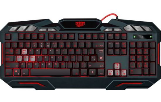 Клавиатура игровая Defender Doom Keeper GK-100DL USB, 3 цвета, Black (45100)