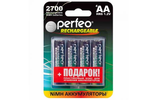 Аккумулятор Perfeo AA2700mAh/4BL+BOX