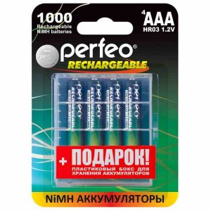 Аккумулятор Perfeo AAA1000mAh/4BL+BOX