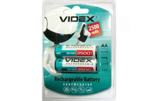 Аккумулятор Videx R06/2bl 2500 mAh Ni-MH (2/20/200)