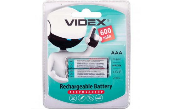 Аккумулятор Videx R06/2bl 600 mAh Ni-MH (2/20/200)