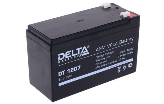 Аккумулятор Delta DT 1207, 12V 7Ah, 151х65х102мм, гарантия 1 мес.