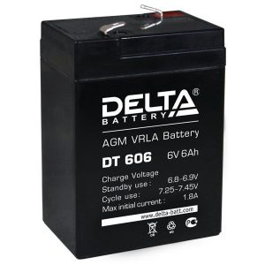 Аккумулятор Delta DT 606, 6V 6Ah, 70х47х107мм,