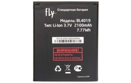 Аккумулятор FLY BL4019 для Fly IQ446 2100mAh