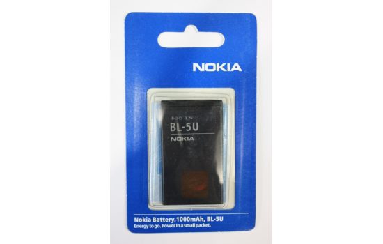 Аккумулятор Nokia BL-5U 3120 classic, 5250, 5330 Xpress Music, 5730 Xpress Music,6 212 classic, 6216 classic, 6300i, 6600 slide, 6600i slide, C5-03, E66, E75