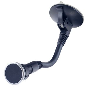 Автодержатель для смартфона до 6.5" Perfeo-519, на стекло, магнитный, гибкая штанга, черный