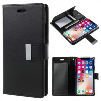 Чехол книжка Xiaomi Redmi 4X Goospery Rich Diarty Black искусственная кожа