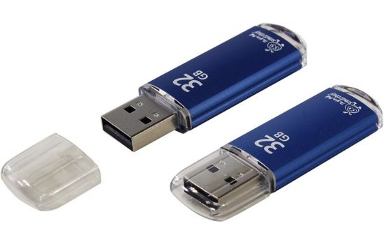 USB накопитель SmartBuy V-Cut series 32GB, Black, Blue, Silver