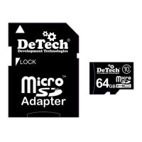 Карта памяти microSDHC 64 GB DeTech Class 10 +SD adapter