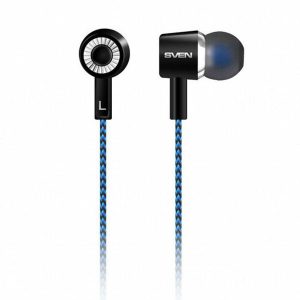 Наушники Sven SEB-106 Blue нейлоновая оплетка кабеля