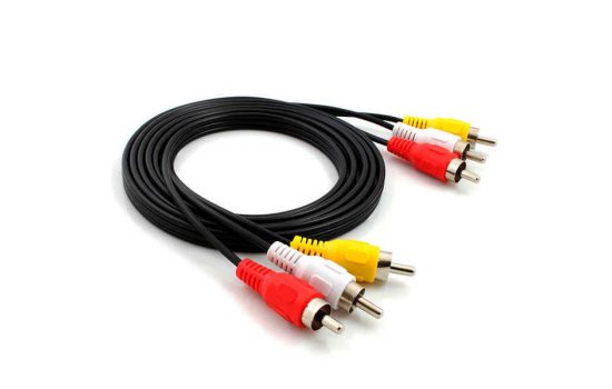 Аудиокабель DeTech 3RCA-3RCA 3m 