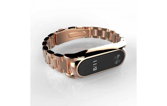 Ремешок для Xiaomi Mi Band 2 Metal Rose-Gold