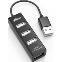 USB-хаб Ritmix CR-2402 4USB Black