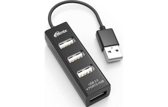 USB-хаб Ritmix CR-2402 4USB Black