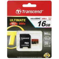 Карта памяти microSDHC 16 ГБ Transcend Ultimate 600x (TS16GUSDHC10U1) Class10,UHS-1