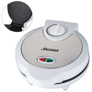 Вафельница Аксинья КС-5001 белая, 18см