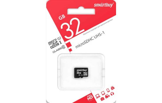 Карта памяти microSDHC 32 Gb Smartbuy UHS-1 Class 10