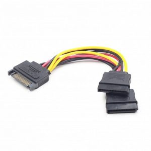 Кабель питания SATA Cablexpert SATA 15pin / 2x15pin CC-SATAM2F-01