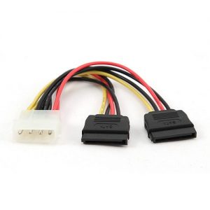 Кабель питания Detech 4pin / 2xSATA 15pin