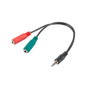 Разветвитель Defender audio jack 2 x3.5 на 4 pin