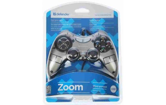 Геймпад Defender Zoom 10 кнопок 2 стика USB Black