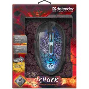  Мышь Defender Shock GM-110L LED 3200dpi игровая Black