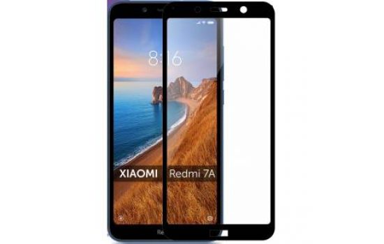 Защитное стекло Xiaomi Redmi 7A Full Glue черная рамка