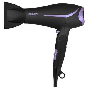 Фен DELTA LUX DL-0940, черный/розовый, черный/фиолетовый
