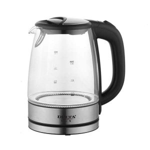 Электрочайник DELTA LUX DL-1058, белый, черный