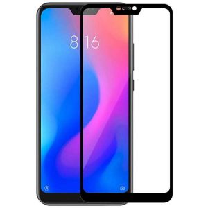 Защитное стекло Xiaomi Mi A3 / Realme C2 Full Glue, черная рамка