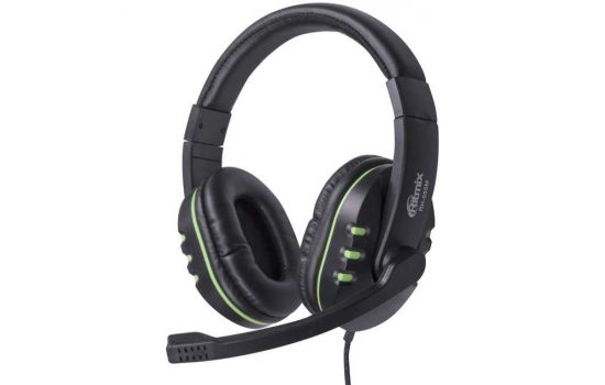 Компьютерная гарнитура Ritmix RH-555M Gaming Black-Green