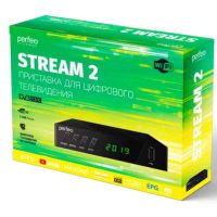 Ресивер DVB-T2 Perfeo Stream 2 TV, Wi-Fi, IPTV, HDMI, 2 USB, DolbyDigital, пульт ДУ (PF_A4488) 