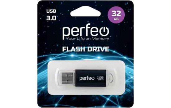 USB накопитель 32Gb Perfeo PF-C14B032ES 3.0 Black