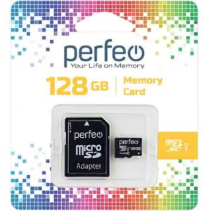 Карта памяти microSDHC 128Gb (10) Perfeo PF128GMCSX10U1