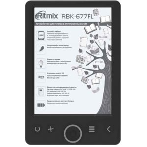Электронная книга Ritmix RBK-677FL 6" E-ink Pearl (1024x758) с подсветкой