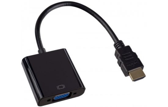 HDMI-VGA DeTech переходник 10см black