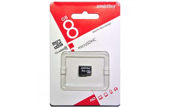 Карта памяти microSDHC 8 Gb Smartbuy Class 10 