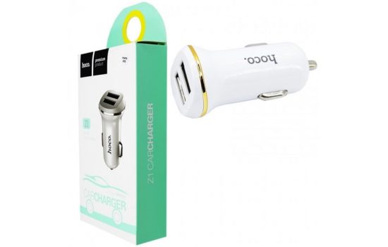 АЗУ Hoco Z1 2USB 2.1A white