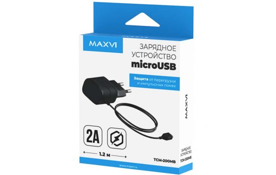 СЗУ Maxvi TCM-200MB 2A +кабель microUSB Black