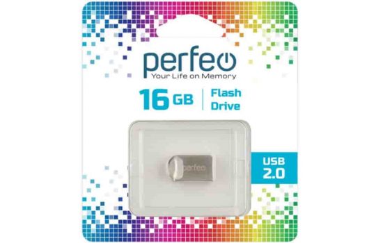 USB накопитель Perfeo 16 Gb (PF-M09MS016) Metal