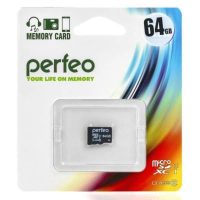 Карта памяти microSD 64Gb (10) Perfeo (PF64GMCSX10U1)