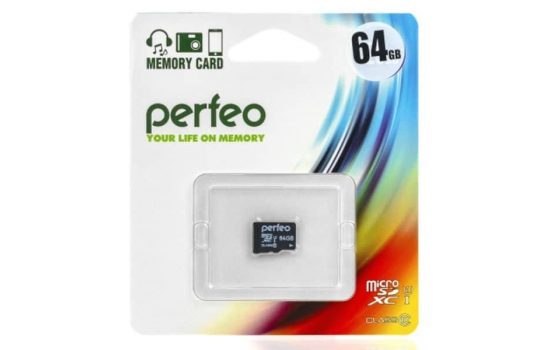 Карта памяти microSD 64Gb (10) Perfeo (PF64GMCSX10U1)