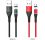 Кабель microUSB магнит Borofone BU16 Black, Red