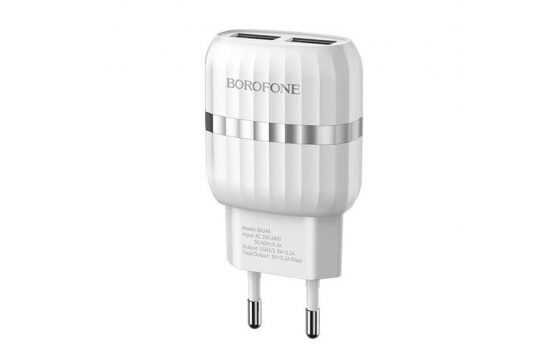 Сетевая зарядка Borofone BA24A 2USB White