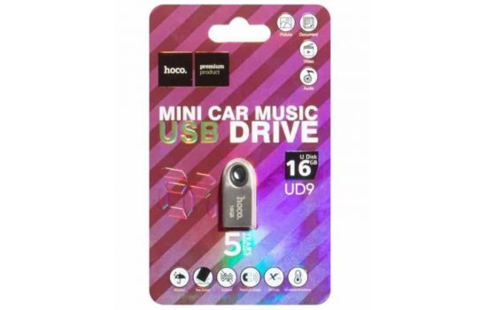 USB накопитель 16 Gb HOCO UD9 2.0 metal Silver